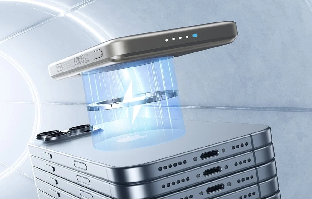 ESR Qi2 MagSlim 5000 mAh magnetinis maitinimo blokas (smėlis) aprašymas - Prekės nuotrauka ESR Qi2 MagSlim 5000 mAh magnetinis maitinimo blokas (smėlis) aprašymas - Prekės nuotrauka