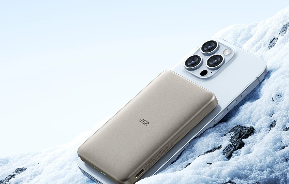 ESR Qi2 MagSlim 5000 mAh magnetinis maitinimo blokas (smėlis) aprašymas - Prekės nuotrauka ESR Qi2 MagSlim 5000 mAh magnetinis maitinimo blokas (smėlis) aprašymas - Prekės nuotrauka