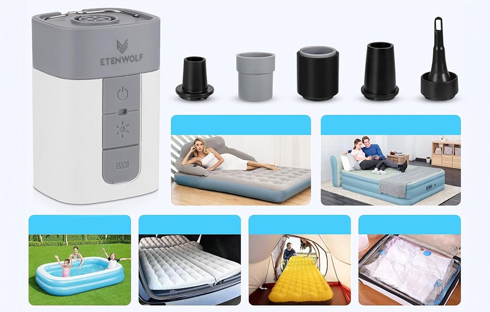 Etenwolf AIR 5 Pro 10400mAh Electric Pump (Baltas) aprašymas - Prekės nuotrauka