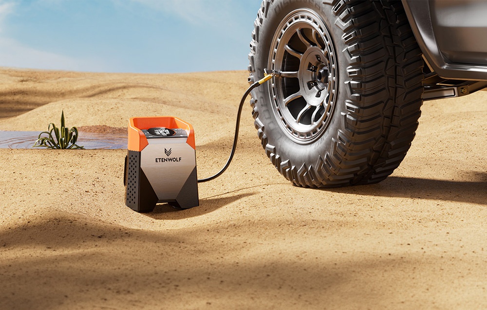 Etenwolf S5 Car Air Compressor, 11.03 bar, 15,600 mAh aprašymas - Prekės nuotrauka