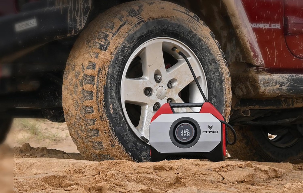 Etenwolf S6 Car Air Compressor, 11.03 bar, 19,200 mAh (red) aprašymas - Prekės nuotrauka