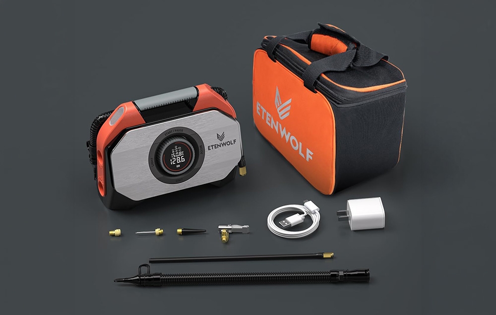 Etenwolf S6 Car Air Compressor, 11.03 bar, 19,200 mAh (mėlynas) aprašymas - Prekės nuotrauka