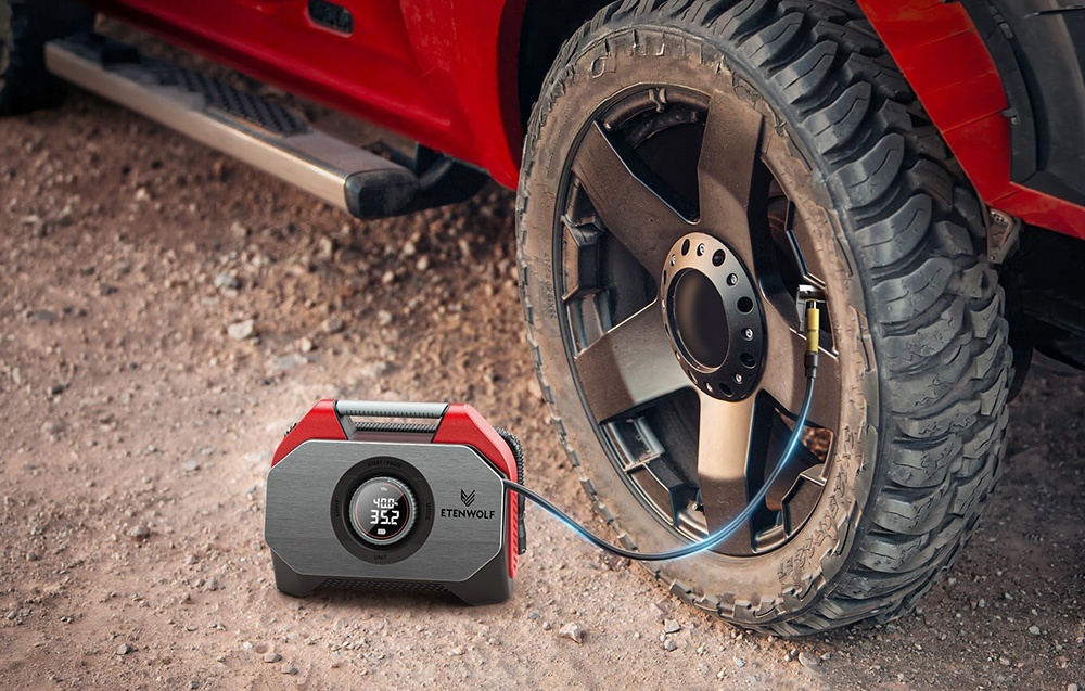Etenwolf S6 SE Car Air Compressor, 11.03 bar, 15,600 mAh (red) aprašymas - Prekės nuotrauka