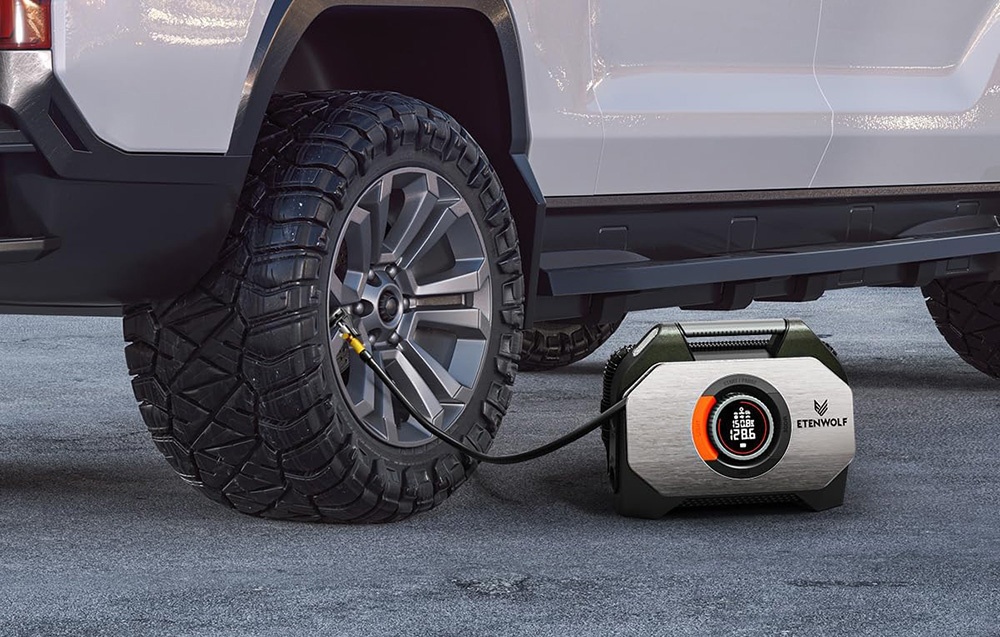 Etenwolf S7 Car Air Compressor, 11.03 bar, 38,400 mAh aprašymas - Prekės nuotrauka