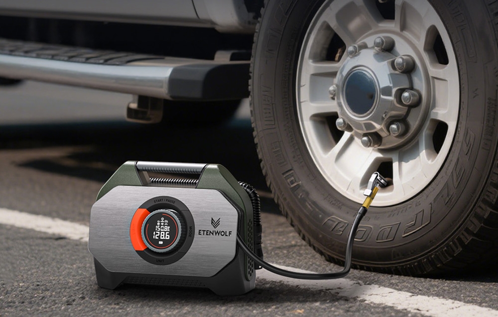 Etenwolf S7 Car Air Compressor, 11.03 bar, 38,400 mAh aprašymas - Prekės nuotrauka