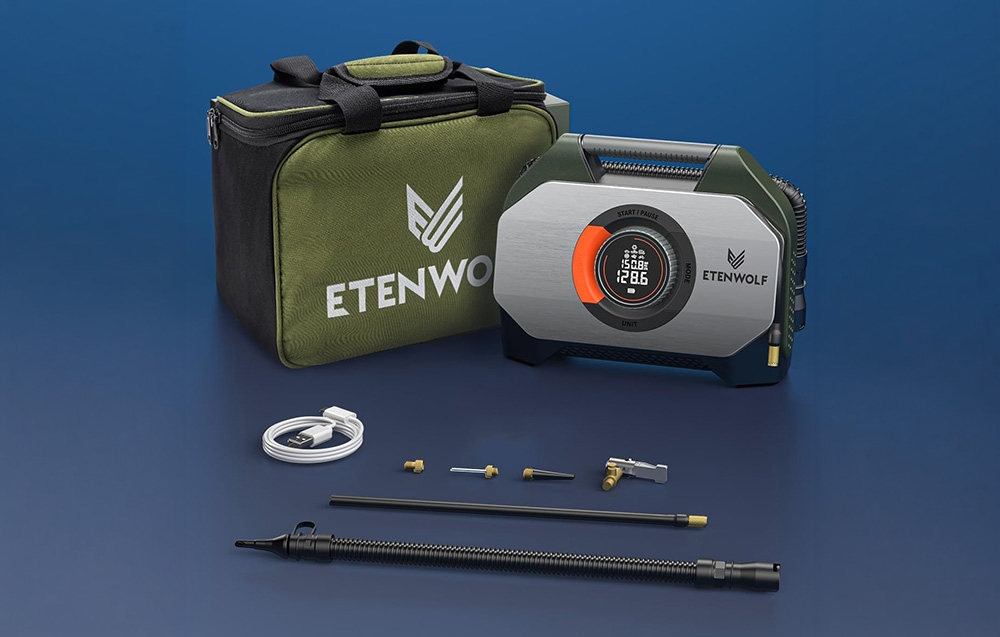 Etenwolf S7 Car Air Compressor, 11.03 bar, 38,400 mAh aprašymas - Prekės nuotrauka