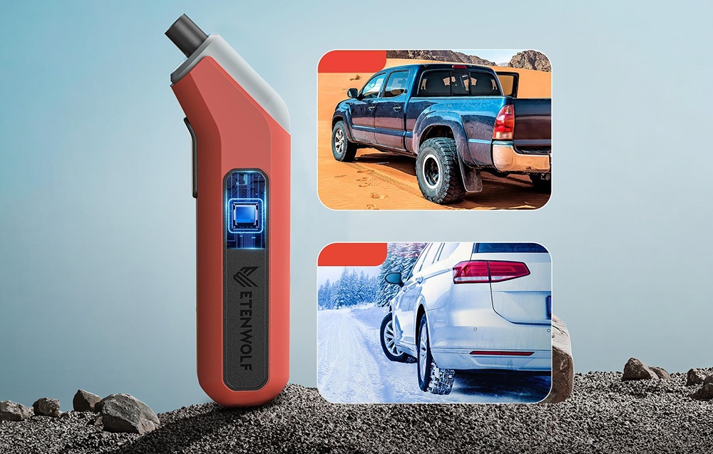 Etenwolf T300 Electronic Pressure Gauge (oranžinis) aprašymas - Prekės nuotrauka