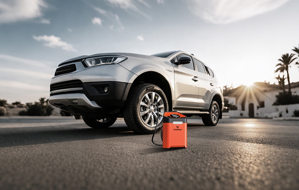 Etenwolf V3 Car Air Compressor, 11.03 bar, 7800 mAh aprašymas - Prekės nuotrauka