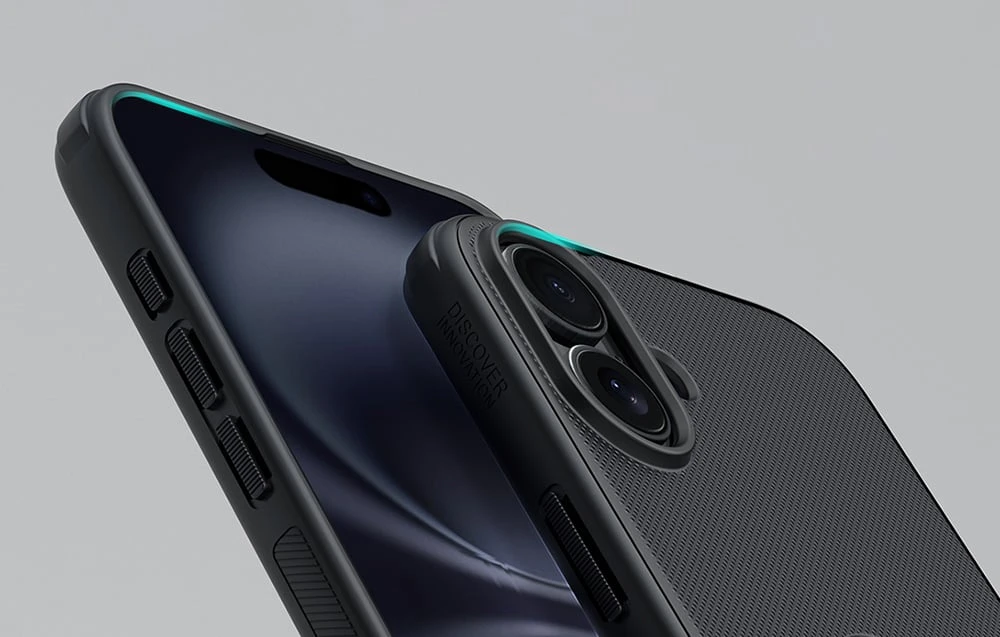 Dėklas do iPhone 16 Plus Nillkin Super Frosted Pro (juoda) aprašymas - Prekės nuotrauka