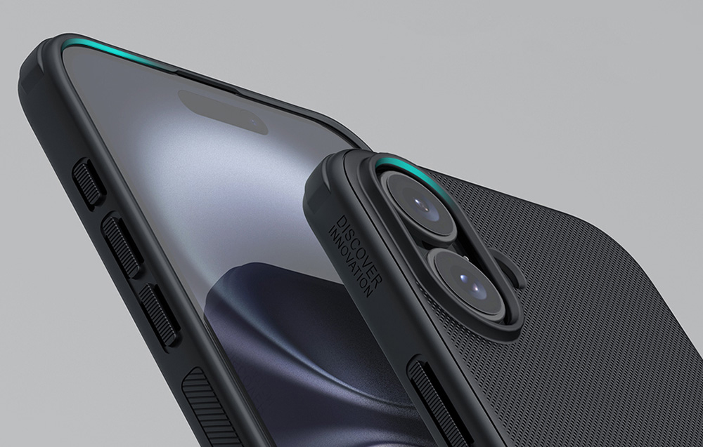Nillkin Super Frosted Shield Pro Apple iPhone 16 – dėklas telefonui juodos spalvos aprašymas - Prekės nuotrauka