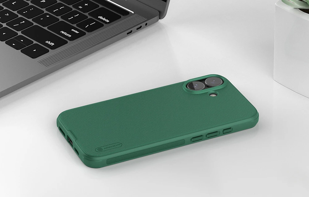 Nillkin Super Frosted PRO Back Apple iPhone 16 dėklas telefonui žalios spalvos aprašymas - Prekės nuotrauka