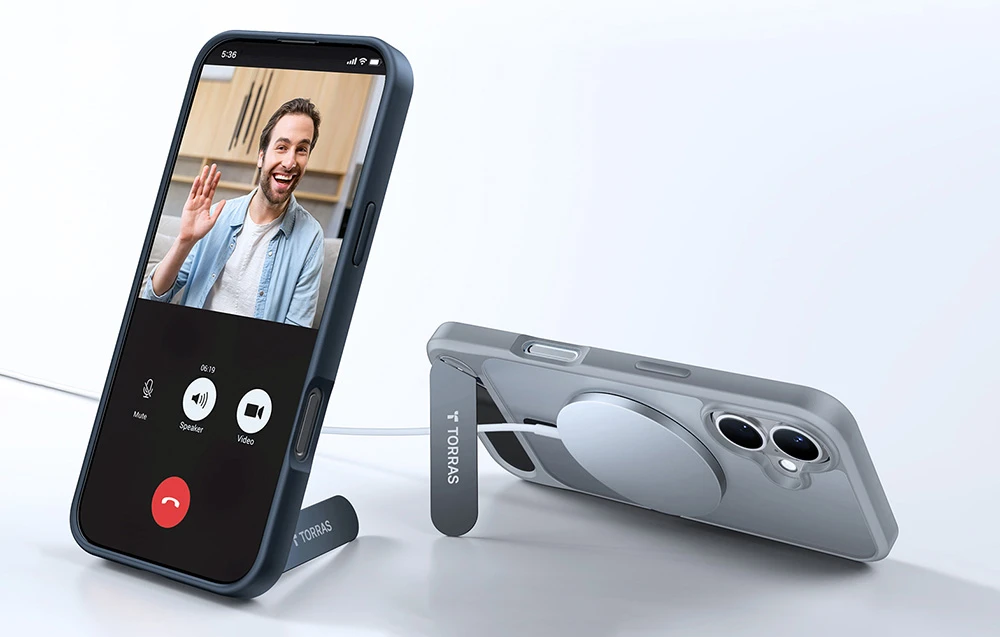 Dėklas Torras Pstand serija su iPhone 16 Plus (titano pilka) aprašymas - Prekės nuotrauka Dėklas Torras Pstand serija su iPhone 16 Plus (titano pilka) aprašymas - Prekės nuotrauka