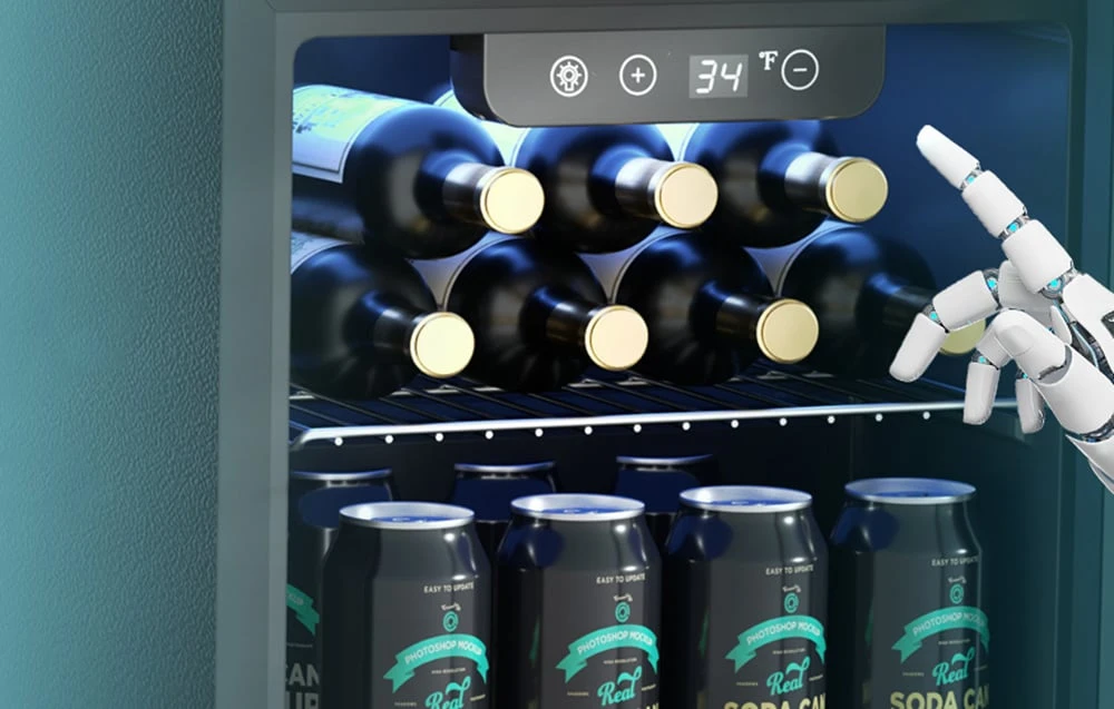 Šaldytuvas Euhomy BR001-55 37L beverage display cooler (juodas) aprašymas - Prekės nuotrauka