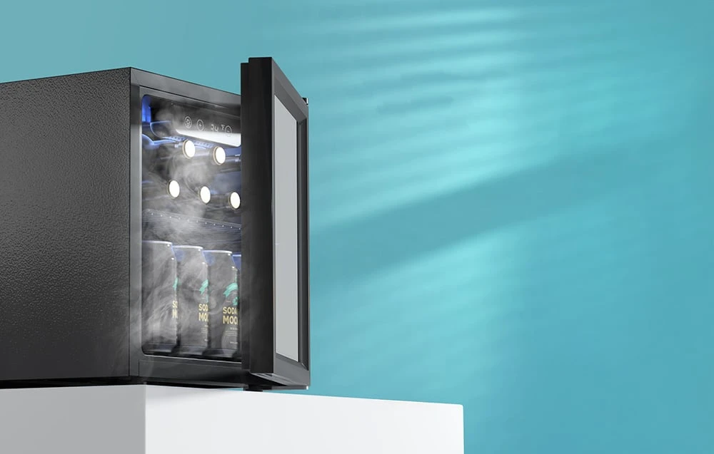 Šaldytuvas Euhomy BR001-55 37L beverage display cooler (juodas) aprašymas - Prekės nuotrauka