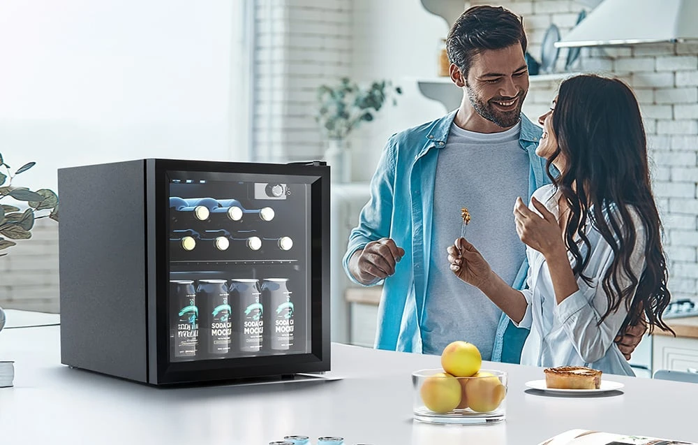 Šaldytuvas Euhomy BR001-55 37L beverage display cooler (juodas) aprašymas - Prekės nuotrauka