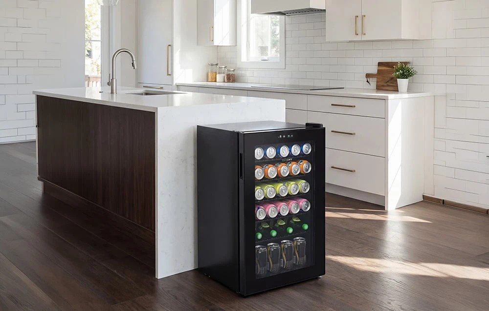 Euhomy BR001-89 70L beverage display šaldytuvas (juodas) aprašymas - Prekės nuotrauka