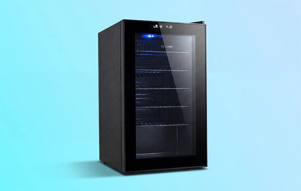 Euhomy BR001-89 70L beverage display šaldytuvas (juodas) aprašymas - Prekės nuotrauka
