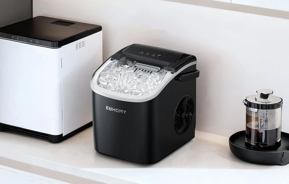 Sulčiaspaudė Euhomy IM001 ice cube maker, 1.2 l, 12 kg (juodas) aprašymas - Prekės nuotrauka