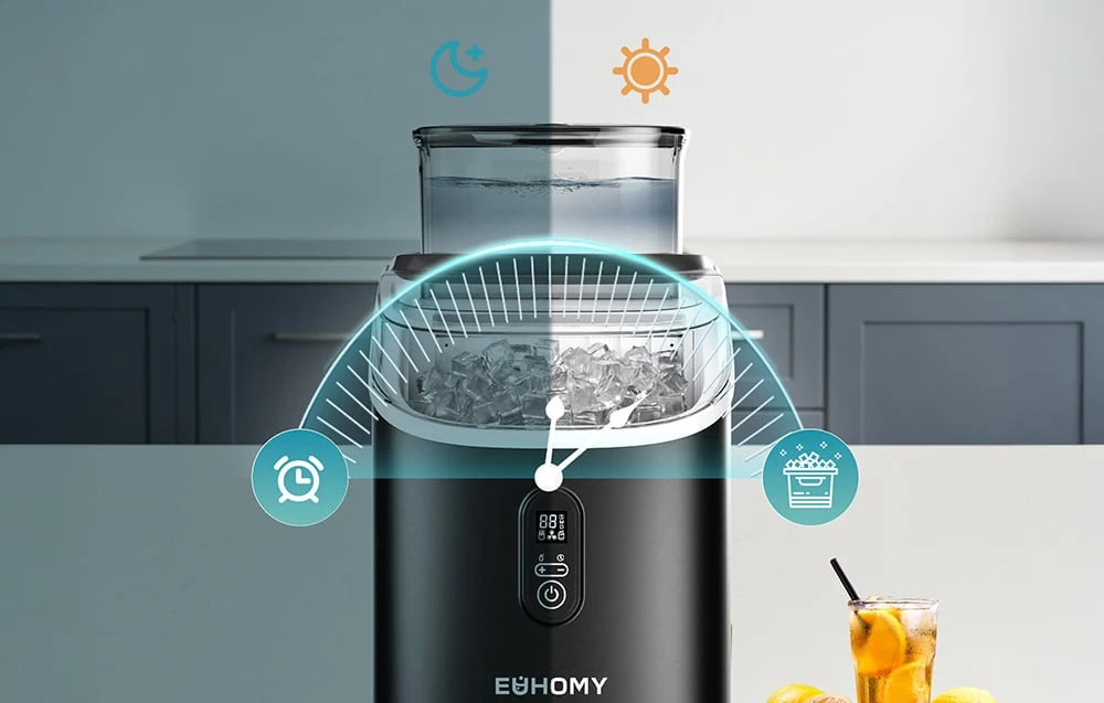 Sulčiaspaudė Euhomy IM005 15kg Ice Maker (Juodas) aprašymas - Prekės nuotrauka