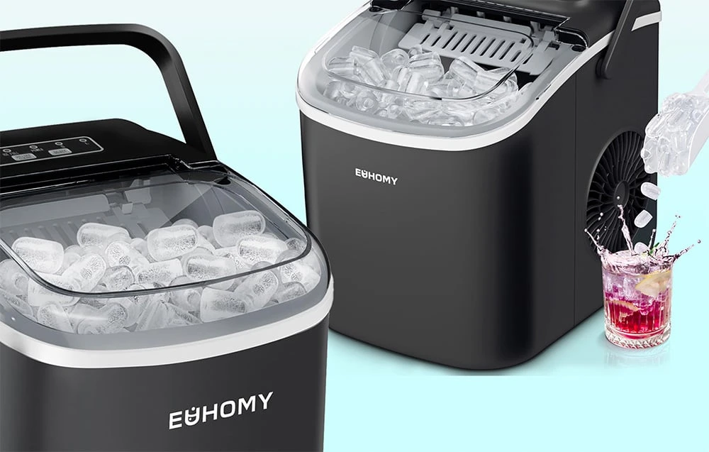 Sulčiaspaudė Euhomy IM016 12kg ice cube maker (juodas) aprašymas - Prekės nuotrauka