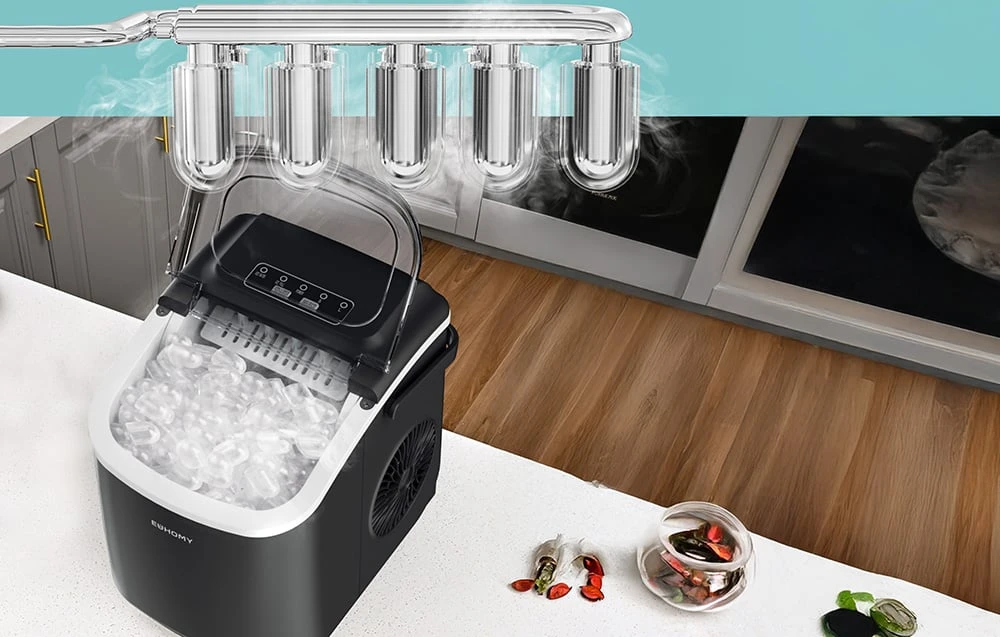 Sulčiaspaudė Euhomy IM016 12kg ice cube maker (juodas) aprašymas - Prekės nuotrauka