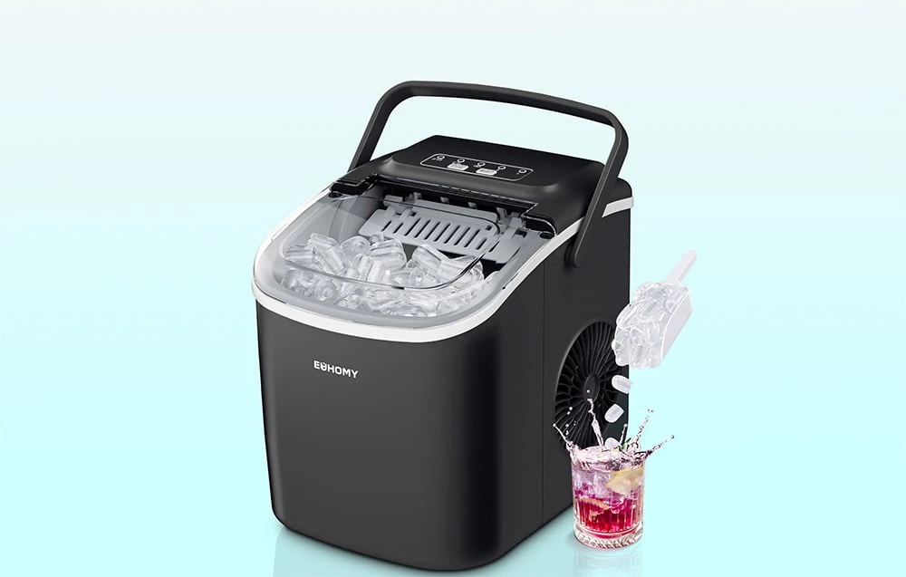 Sulčiaspaudė Euhomy IM016 12kg ice cube maker (juodas) aprašymas - Prekės nuotrauka