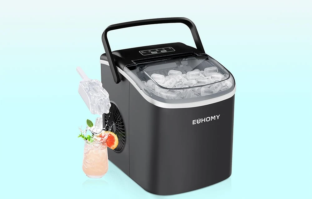 Sulčiaspaudė Euhomy IM016 12kg ice cube maker (juodas) aprašymas - Prekės nuotrauka