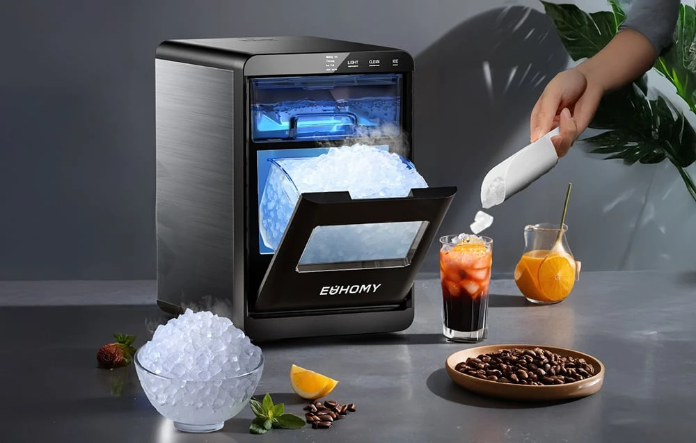 Sulčiaspaudė Euhomy IM017 20kg ice cube maker (juodas) aprašymas - Prekės nuotrauka