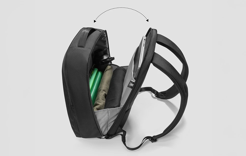 TOMTOC Explorer-T60 laptop backpack 16"/22.5L (juodas) aprašymas - Prekės nuotrauka