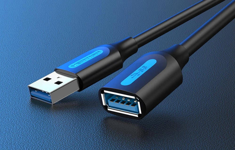 Vention USB 3.0 kištukinis prailginimo kabelis Ventiliacija CBHBH 2m Juodas PVC aprašymas - Prekės nuotrauka