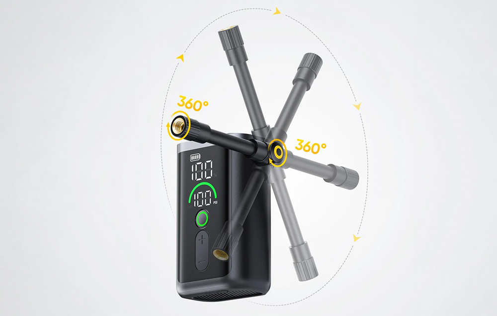 Dviračio Pompa - Fanttik X11 Ace 2 500 mAh 150 PSI LED Ekranas Presta Schrader aprašymas - Prekės nuotrauka