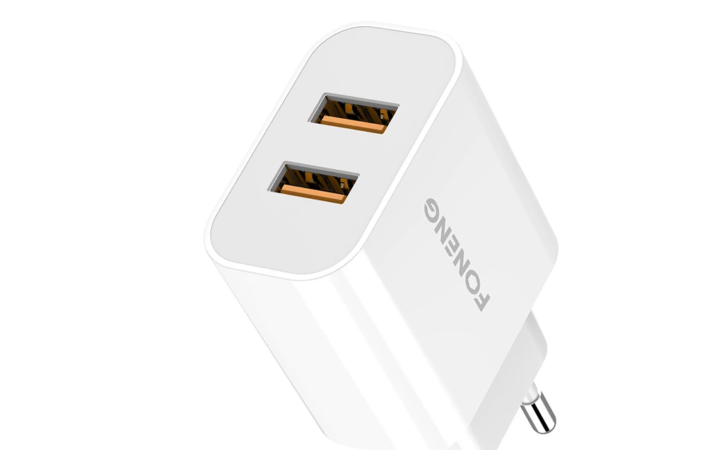 Greitas įkroviklis Foneng 2x USB EU45 + USB Micro kabelis aprašymas - Prekės nuotrauka