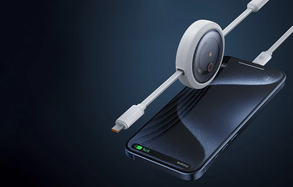 Greito įkrovimo laidas 3in1 Baseus Free2Draw USB-C prie USB-C/Lightning/Micro 100W, 1.1m (baltas) aprašymas - Prekės nuotrauka Greito įkrovimo laidas 3in1 Baseus Free2Draw USB-C prie USB-C/Lightning/Micro 100W, 1.1m (baltas) aprašymas - Prekės nuotrauka
