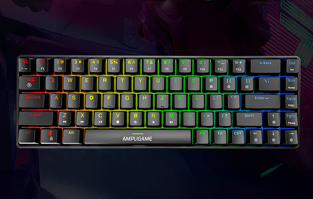 Fifine GK1 mechancial klaviatūra ,65% RGB (juodas) aprašymas - Prekės nuotrauka Fifine GK1 mechancial klaviatūra ,65% RGB (juodas) aprašymas - Prekės nuotrauka