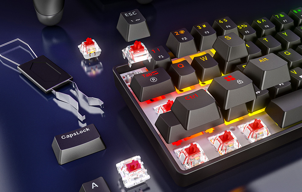 Fifine GK1 mechancial klaviatūra ,65% RGB (juodas) aprašymas - Prekės nuotrauka Fifine GK1 mechancial klaviatūra ,65% RGB (juodas) aprašymas - Prekės nuotrauka