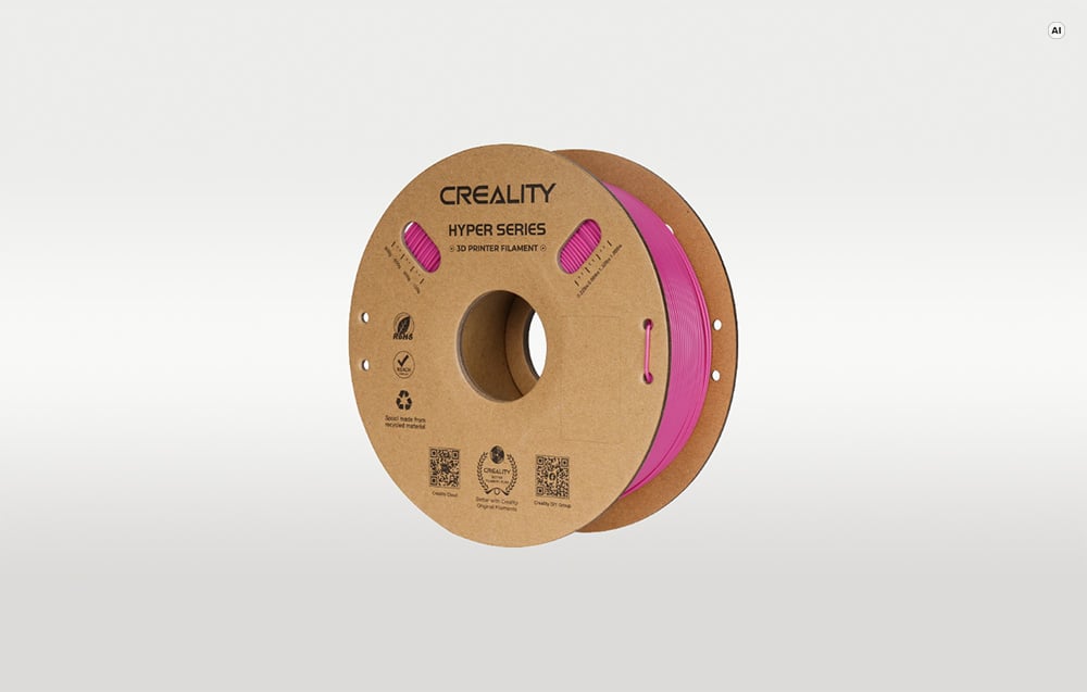3D Spausdintuvo Kaitinimo Viela - Creality Hyper Series PLA, 1kg, 1,75 mm, 190–230 °C, Raudona aprašymas - Prekės nuotrauka