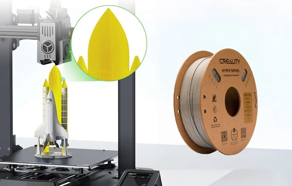 Filament Hyper PETG Creality (Pilka) aprašymas - Prekės nuotrauka