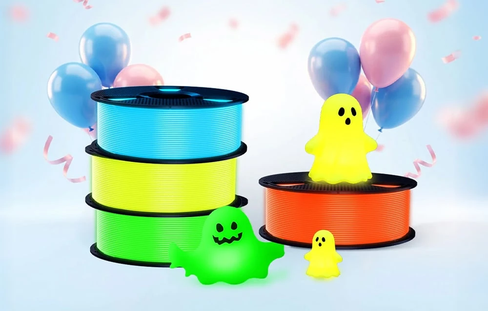 Filament Sunlu PLA Glow In The Dark (mėlyna) aprašymas - Prekės nuotrauka