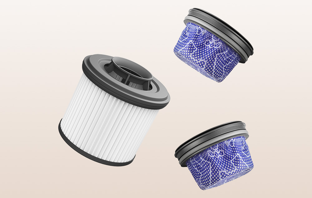 Filtrų komplektas: 1 * HEPA filtras, 2 * įleidžiamo oro kempinės filtro laikiklis, skirtas „Dreame Z20/Z30“ aprašymas - Prekės nuotrauka
