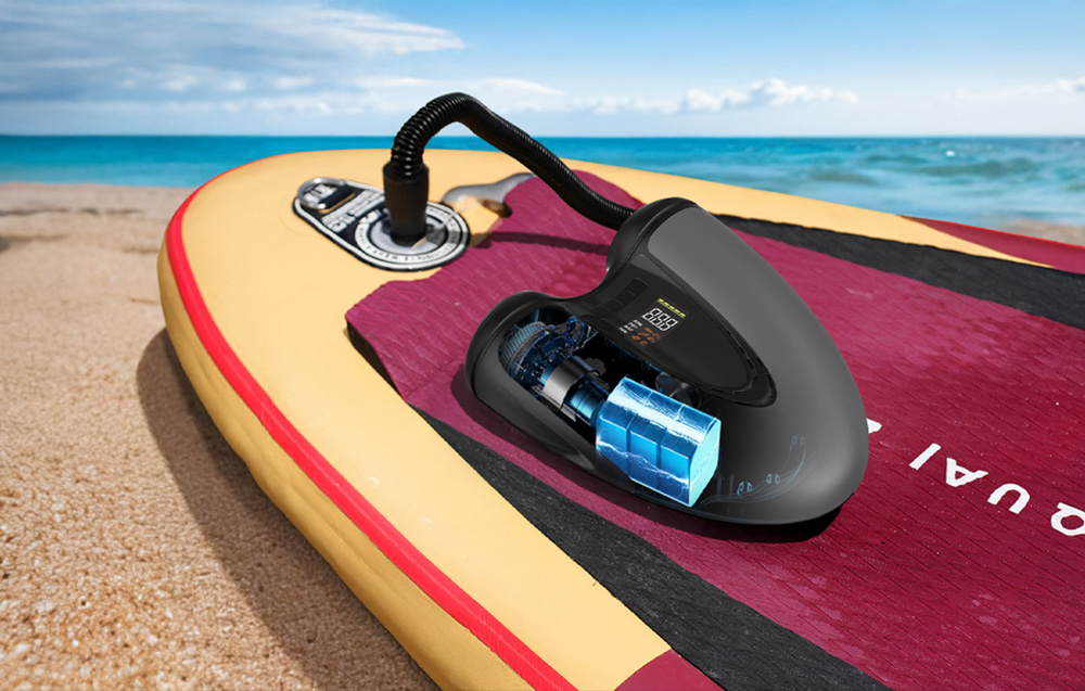 Nešiojama Elektrinė Siurblys - Flextail Evo SUP Pump Pro, 45 PSI, 8000 mAh Baterija, Pilka aprašymas - Prekės nuotrauka