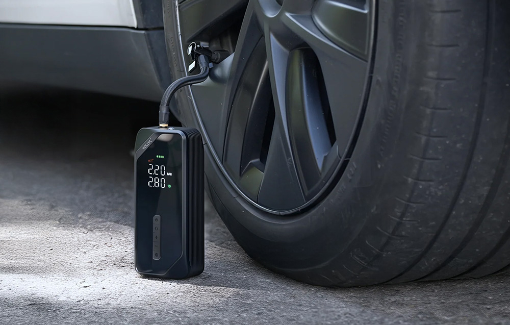 Flextail Evo Tire Pump 150 Portable Tire Pump Juodas aprašymas - Prekės nuotrauka Flextail Evo Tire Pump 150 Portable Tire Pump Juodas aprašymas - Prekės nuotrauka