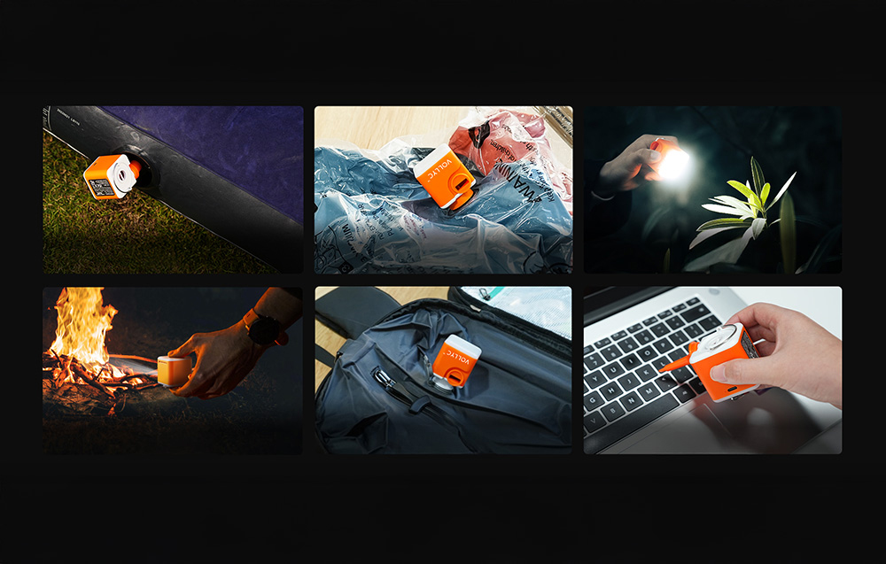 Flextail Nano Pump 5C2 portable pump (oranžinis) aprašymas - Prekės nuotrauka