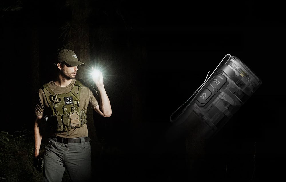Flextail ZERO 1200 Flashlight (Juodas) aprašymas - Prekės nuotrauka