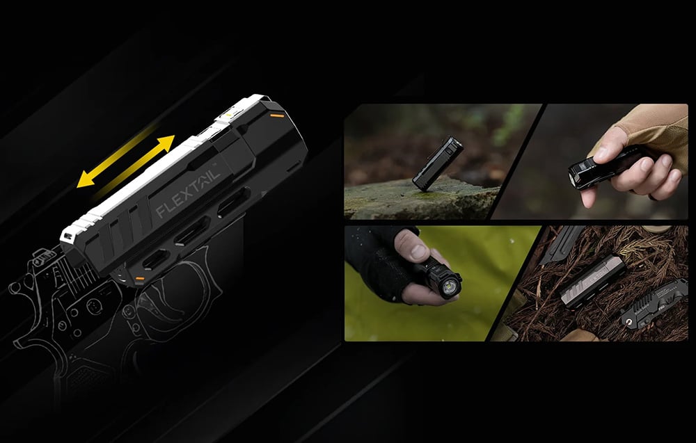 Flextail ZERO 1200 Flashlight (Juodas) aprašymas - Prekės nuotrauka