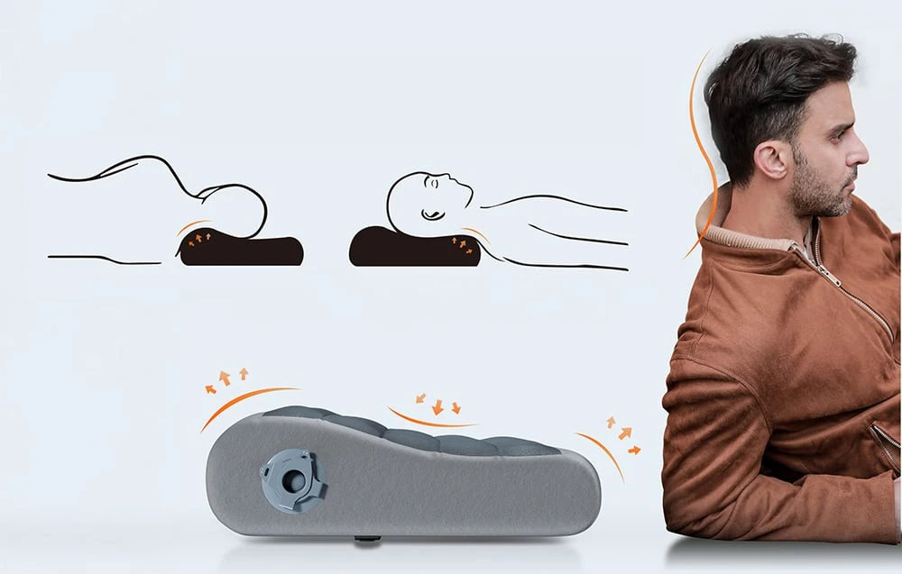 Flextail Zero Pillow inflatable pillow (pilkas) aprašymas - Prekės nuotrauka