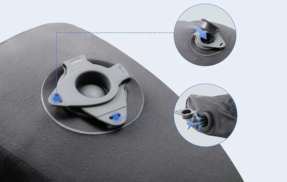 Flextail Zero Pillow inflatable pillow (pilkas) aprašymas - Prekės nuotrauka