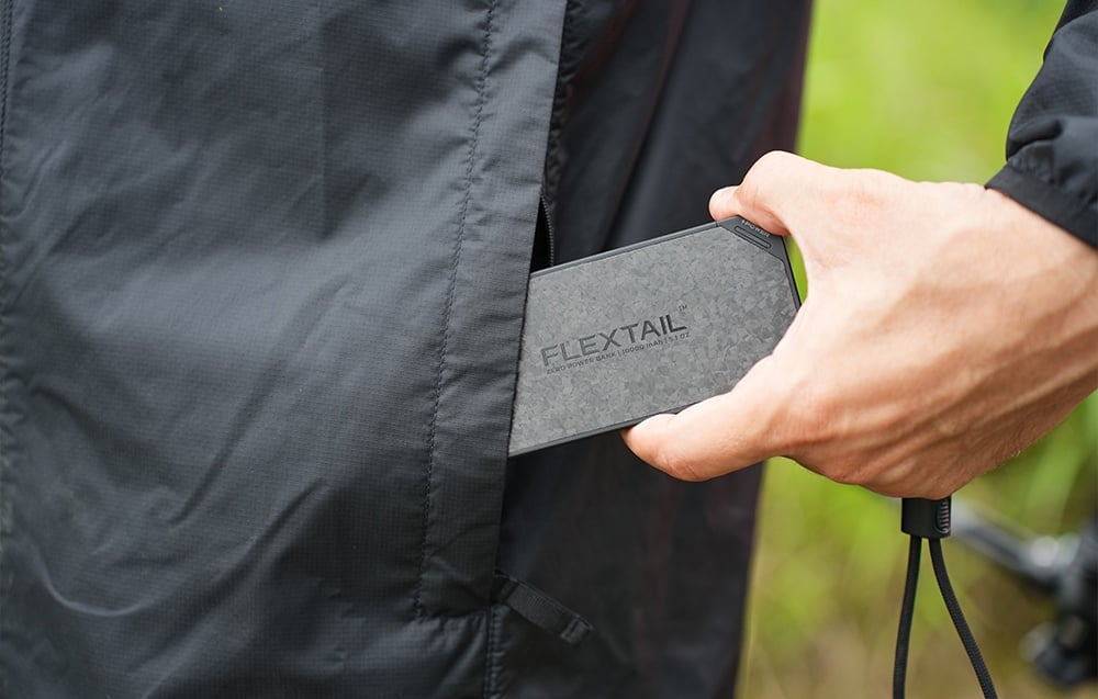 Flextail Zero Power 10,000 mAh Power Bank (Juodas) aprašymas - Prekės nuotrauka