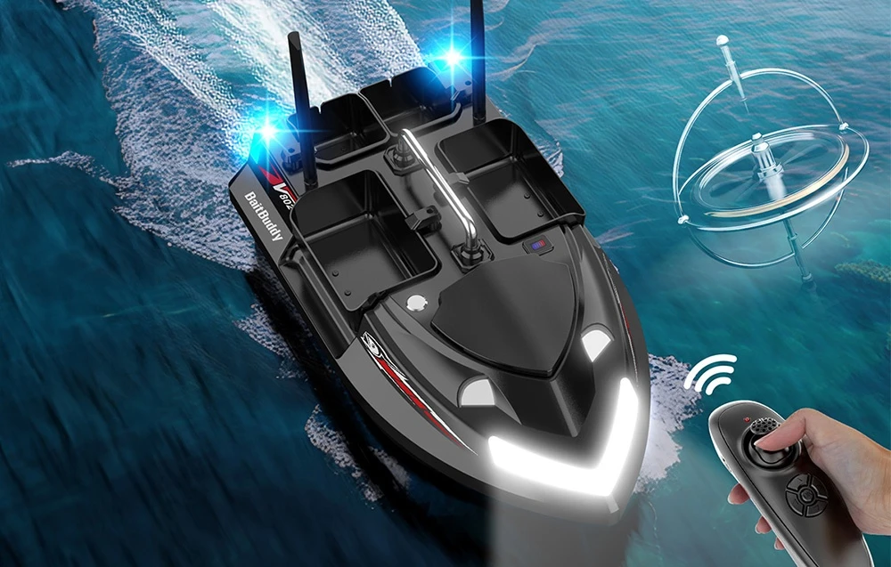 Flytec V802 12000mah bait boat (juodas) aprašymas - Prekės nuotrauka Flytec V802 12000mah bait boat (juodas) aprašymas - Prekės nuotrauka
