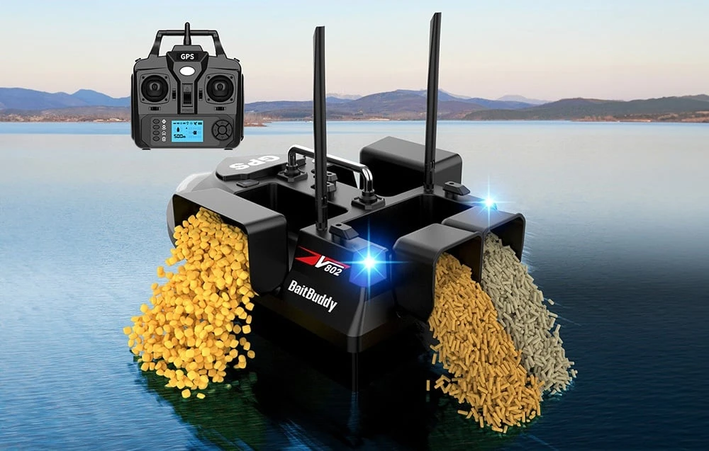 Flytec V802 PRO 12000mah bait boat (juodas) aprašymas - Prekės nuotrauka