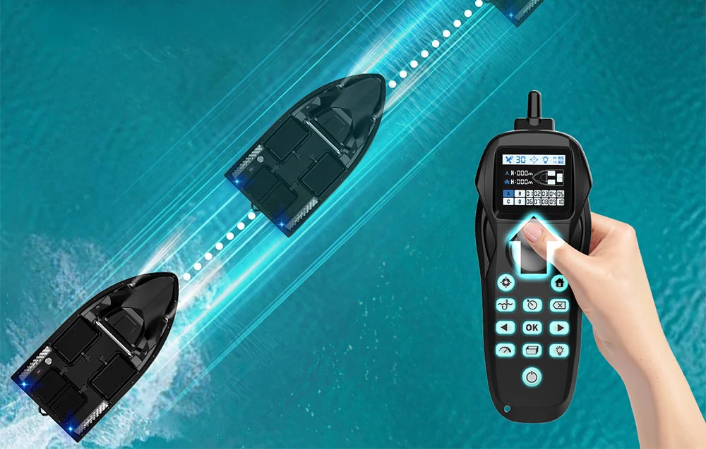 Nuotoliniu būdu valdomas masalų laivas - Flytec V803-GPS 5200mAh, 500m nuotolis, dviguba maitinimo šaltinis, juoda aprašymas - Prekės nuotrauka